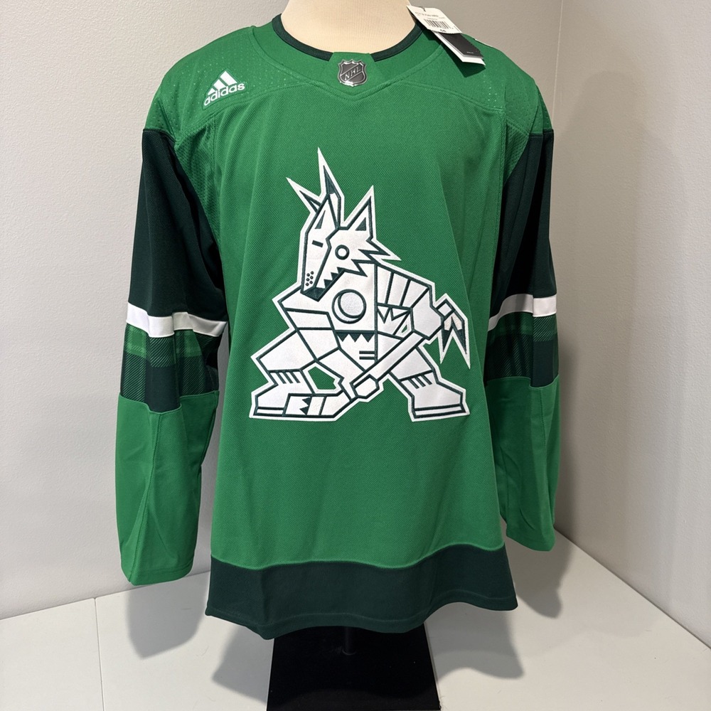 Adidas Arizona Coyotes St Patricks Day Authentic NHL Hockey Jersey Men's‎ Sz 56